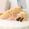 Super mignon dessin animé bretzel en peluche peluche Crossant pain grillé jouet alimentaire France Guette hôtel décor poupée pour fille enfants anniversaire Q0727