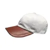 Fashion Design PU Leather Brim H Baseball Cap Personality Hat Female Luxury Cap2489787