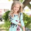 Girls Floral Maxi Dresses Kids Flowers Vintage Bohemian Holiday Dress Casual Party Princess Sundress Clothes 256 K2