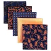 5 stycken Assorted Mens Pocket Square Silk Handkerchief Set Färgglada Stora Tillbehör Presentparty