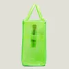 PVC가있는 형광성 색 핸드백 PVC 투명 토트 단일 숄더백 대용량 크로스 바디 백 242c