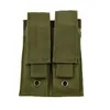 Mochilas do exército 9mm Pistola revista de pistola táticas Dupla Molle Belt Dual Mag Saco Lanterna Titular Armário Pacote Arma Acessórios de Caça