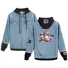 Harajuku Jeans Hoodies Denim Roupas Fãs empreendimentos Cool Jean Stitching Unisex Jaqueta Kpop Casaco Casacos Masculinos