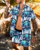 Dihope mode hawaïen imprimé manches courtes chemise ensemble hommes plage noix de coco Shorts hommes quotidien deux pièces S-3XL chemises décontractées