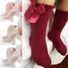 Çorap Yay Yaz Bahar Mesh Yenidoğan Bebek Kız Çocuklar Noel Kış Kaymaz Terry Pamuk Sokken Prenses Diz Yüksek Uzun Için