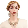 FARLENA bijoux cristal clair strass lustre collier boucles d'oreilles chaîne frontale romantique indien bijoux de mariée ensembles H1022