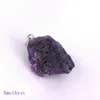 Natural Amethyst Crystal Pendant Necklace For Women Men Chakra Energy Healing Stones Reiki Meditation Therapy261L