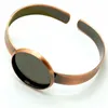 2pcs Adjustable Blank Bracelet Bangle Base Fit Dia 25 Mm Glass Cabochons Cameo Settings Tray Diy Jewelry Making Bracelet Q0719
