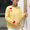 Loose Casual Computer Knitted Full Embroidery Women Sweaters and Pullovers Winter/autumn 5199 50 210508