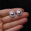 luxurious Natural Pearl Stud Earrings For Women,925 Streling Silver Earrings Jewelry,Real Freshwater Pearl Earrings Gift 220212