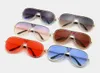 occhiali da sole da pilota classici di marca firmati moda donna occhiali da sole UV400 montatura in oro lente a specchio verde con scatola8999197