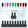 Nail Gel Professional Art Design Tool 8ml Polish Semi Permanent 403020106Colors med Bas Top Coat för Dry1183998