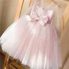 Girls Mesh Tulle Princess Dress For Kids Wedding Party Tutu Prom Vestidos Children Communion Evening Formele kleding 20220221 H1