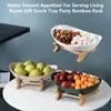 Kitchen Storage & Organization Fruit Accessories For Serving Living Room Candy Snack Tray Gift Bamboo Rack Dessert Appetizer Free Standing B