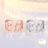 Открытые регулируемые полой цепные кольца Band Finger Women Rose Gold Crongy Knuckle Ring