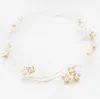 Vintage Bride Handmade Gold Pearl Headband Flower Headpiece Bridal Girls Tiara Wedding Hair Accessories Women Hair Jewelry