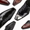 Scarpe eleganti da lavoro formali fatte a mano Tacco piatto Pelle pieno fiore Abito da uomo Scarpe da lavoro da ufficio Oxford maschili Taglia grande 38-45