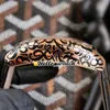 Designer klockor 42mm Cintree Curvex Black Croco 8880 25th Anniversary Mens Watch 3D Markers Steel Carve Cracked Case Vit läderrem