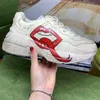 Luxury Designer Top Quality Casual Fitness Sports Shoes classic Vintage Genuine Leather Men Womens lovers Sneakers Trainers Ladies Red lips Shoe Sneaker