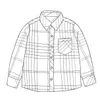 Fashion Boy Dress Shirt Khaki Plaid 3-8Y Spring New Long Sleeve Shirts Toddler Clothes