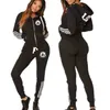 Jott Long Sleeve Zipper Hoodie Suit Marka Sonbahar Kadınları Spor Giyim 2 Parçalı Set Eşleştirme Fitness Jogging 3 Renk