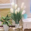 7 Heads Fake Reed Bouquet Silk Onion Grass Large Artificial Tree Wedding Flower Plastic Autumn Plants for Home Party Decoration 211104