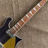 6 strings 660 electric guitar in blue with R bridge, gold color pickguard, chrome hardware , including freight