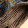 Maglioni a collo alto vintage da donna Johnature stampa floreale 2021 autunno nuovo maglione coreano a maniche lunghe in cotone lavorato a maglia X0721