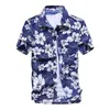 Moda Mężczyzna Hawajska Koszula Mężczyzna Dorywczo Kolorowe Drukowane Plaża Aloha Koszule Krótki Rękaw Plus Rozmiar 5xl Camisa Hawaiana Hombre 210714