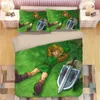 Beddengoed Sets Legend Of Zelda Fashion Game 3D Set Engel Met Blauwe Vleugels Dekbedovertrek Kleurrijke Spreien Cartoon Kinderen 3 stks Beddengoed