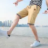 2021 Jogger Shorts new summer cotton linen shorts casual men's Capris Korean beach pants Male Sweatpants X0705