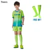 Gratis sokken Custom Kids Soccer Jerseys Sets Voetbal Uniform Jongens 2020 Football Jersey Soccer Kids Joursey Sport Set met sokken