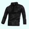 Spring Fashion Mens Designer PU Läder Jackor Slim Casual Streetwear Vintage Coat Storlek S-3XL