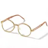 Highend -tillbehör Fashion Luxury Metal Copper Gilded Frame With Lens Wood Temple Solglasskvinnor Män anpassade en diamantglas5197765