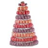 Smyckespåsar Väskor 10 Tier Cupcake Holder Stand Round Macaron Tower Clear Cake Display Rack för bröllop födelsedagsfest dekor2785