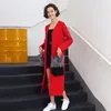 Örme Hırka Kazak Kadınlar Uzun Kollu Örme Tops Kadın Kürk Ile Büyük Cepler Sonbahar Moda Giysileri 210524