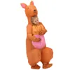 Costume de poupée mascotte pour enfants, Costume gonflable kangourou d'halloween pour garçons et filles, déguisement de carnaval