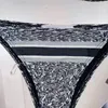 Tam Mektuplar Baskılı Bikini Setleri Seksi Kadınlar Mayo Mayo Tie-Boya Bikini Ev Tekstili Tasarımcı Mayolar Yumuşak Sling Mayo