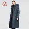 Astrid Winter Women's Coat Kvinnor Lång Varm Parka Plaid Fashion Tjock Jacka Hooded Bio-down Kvinnlig Kläderdesign 95 211018