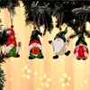 Decorações pintura casa pingente de madeira carro árvore de Natal sem rosto velho homem rudolph padrão pingente festa interior decoração venda estoque