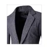 Men's Blazer Jacket Herringbone Sport Coat Smart Formal Dinner Cotton Suits Slim Fit One Button Notch Lapel Casual Coat Coffee 210522