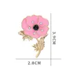 Elegent Cristal Red Rose Pins Rhinestone Flor Broche Para Mulheres Acessórios De Roupas Bonito Mulheres Casamento Banquete Brooches Jóias