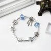 18 + 3 CM Charm Kralen Armbanden Mode Armband Dromenvanger Hanger 925 Zilveren Bangle blauwe ster DIY Sieraden Accessoires huwelijkscadeau