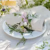 10Pcs 45 x 45cm Quality Polyester Plain Table Napkins Linen Dinner Handkerchiefs Mouth Cloths For Event Banquet Wedding