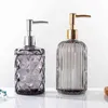 Draagbare glazen hand vloeibare zeep dispenser pomp shampoo fles douchegel opbergdoos keuken gootsteen badkamer accessoires set 211222