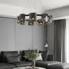 Luxus Smokey Grey Kronleuchter Lampe Glas Wohnzimmer Dekoration Leuchten Kronleuchter Küche Lichter G9 Fassungen Hängend