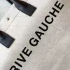 حقائب يد نسائية عالية الجودة Rive Gauche Tote Beach Bags محفظة كتف المحافظ حقيبة تسوق حقيبة يد فاخرة مصممة على الموضة من الكتان حقيبة سفر كبيرة عبر الجسم