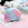 Carino Unicorno Mini Portafoglio Peluche Portamonete Donna Portafogli Piccolo Simpatico Porta Carte Cartone Animato Portachiavi Borse Soldi Borsa da Donna per Ragazze