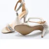 Sandals Selling Gold Sequined Suede Leather High Heel Gladiator Quality Shinning Dress Shoes