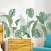 Large Green Leaf Wall Stickers for Bedroom Living room Decor Kitchen Decoration Decals Home